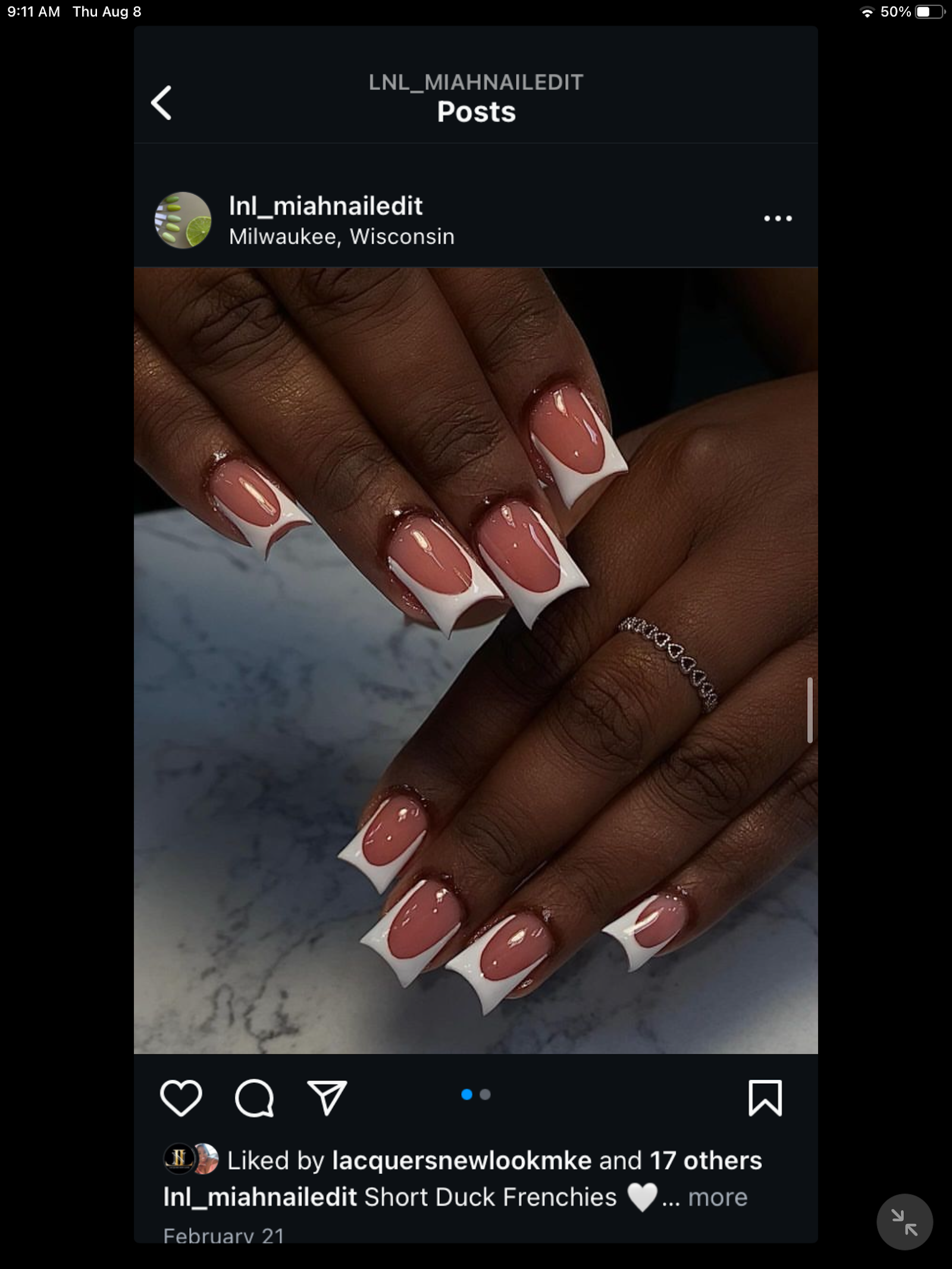Lacquer Nail Lounge nail work in Milwaukee, Wisconsin